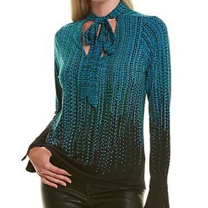 NWT $69 Karl Lagerfeld tie-neck blouse